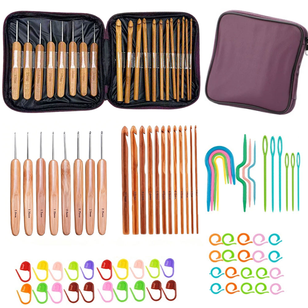 Set di 74 uncinetti in bambù p - Tool Bag recensione e prezzo